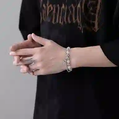 ZKY Ice Crack Bead Cross Bracelet