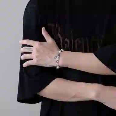 ZKY Ice Crack Bead Cross Bracelet