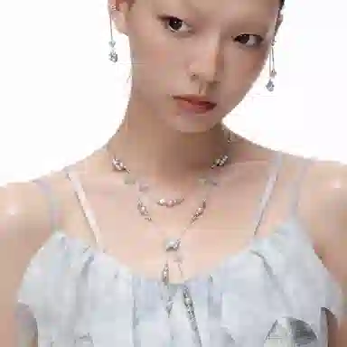 SUMIYAKI Mint Butterfly Beaded Necklace Copper