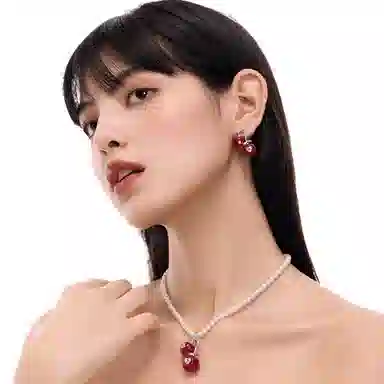 SUMIYAKI Cherry Drop Earrings 925 Silver