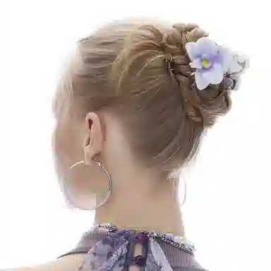 SUMIYAKI Butterfly Orchid Resin Hair Clip Good Luck Glaze