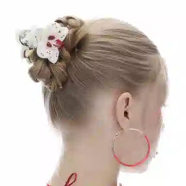 SUMIYAKI Butterfly Orchid Resin Hair Clip Good Luck Glaze