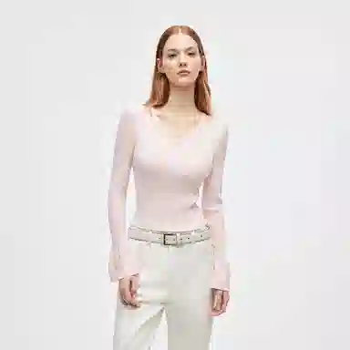 ONLY Sweetheart V-Neck Knit Sweater