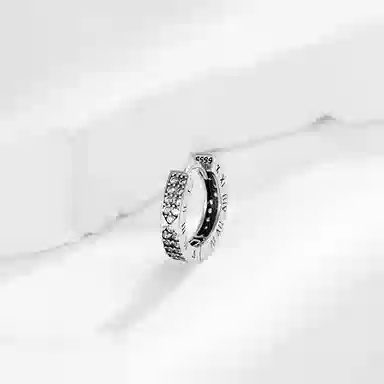 Xuanman Diamond Hoop Earrings S999 Silver