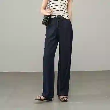 潞优野 舒适薄款阔腿天丝牛仔裤 女款