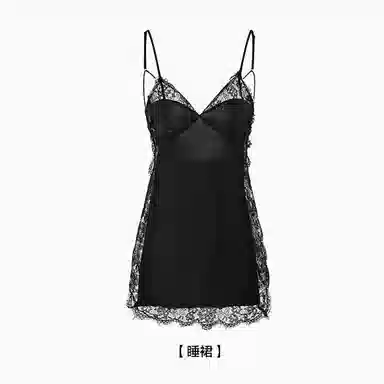 潞优野 镂空蕾丝时尚舒适无袖睡裙 女款