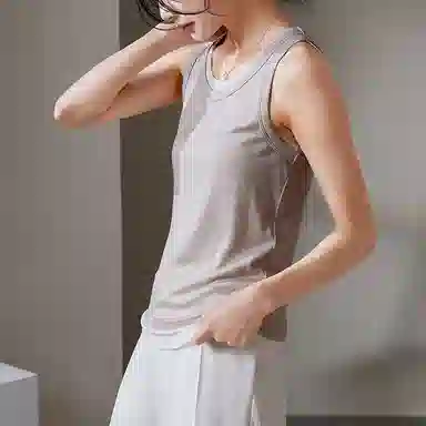 潞优野 时尚百搭假两件显瘦背心 女款