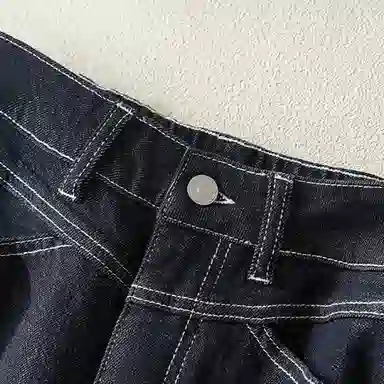 潞优野 直腿适中宽松牛仔裤 女款 蓝色