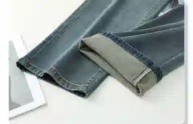 潞优野 小个子宽松高腰直筒裤子牛仔裤 女款 蓝色