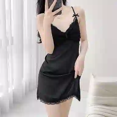 潞优野 带胸垫纯欲风舒适亲肤睡衣套装 女款