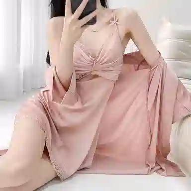 潞优野 带胸垫纯欲风舒适亲肤睡衣套装 女款