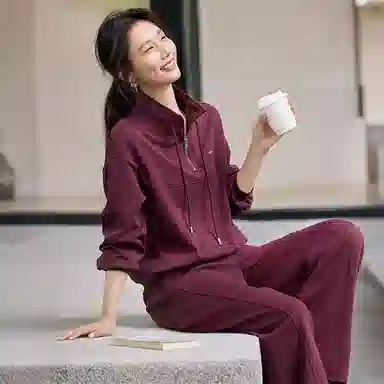 Luyouye Split Design Tracksuit Set