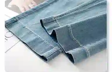 潞优野 宽松显瘦直筒牛仔裤 女款 蓝色