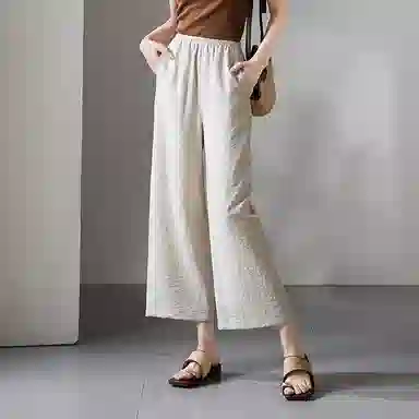 潞优野 夏季流行简约松紧腰显瘦休闲裤 女款