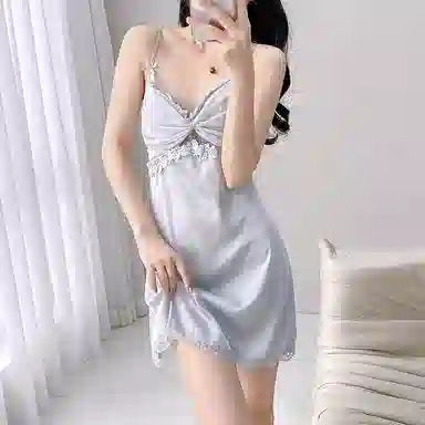 潞优野 带胸垫纯欲风舒适亲肤睡衣套装 女款