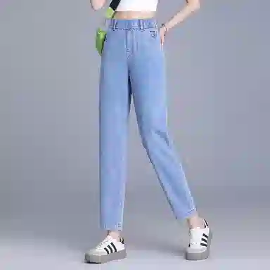 潞优野 时尚百搭宽松牛仔裤 女款