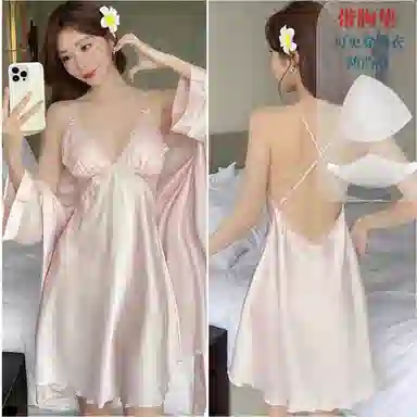 潞优野 带胸垫纯欲风舒适亲肤睡衣套装 女款