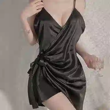 潞优野 纯色休闲时尚无袖家居服睡裙 女款