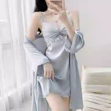 潞优野 带胸垫纯欲风舒适亲肤睡衣套装 女款