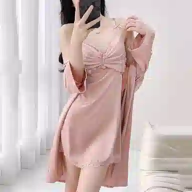 潞优野 带胸垫纯欲风舒适亲肤睡衣套装 女款