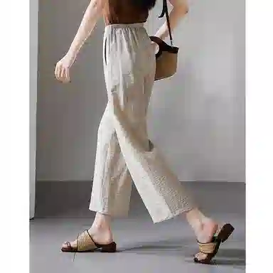 潞优野 夏季流行简约松紧腰显瘦休闲裤 女款