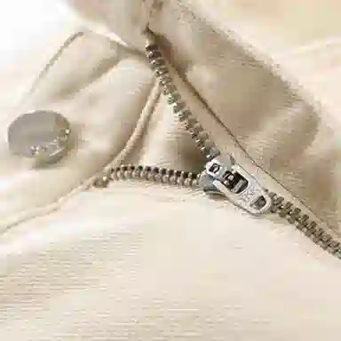 潞优野 女士高腰显瘦老爹烟管牛仔裤 女款 白色