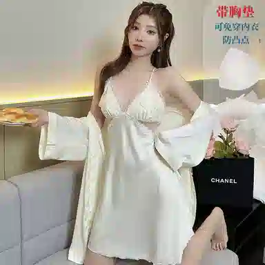 潞优野 带胸垫纯欲风舒适亲肤睡衣套装 女款