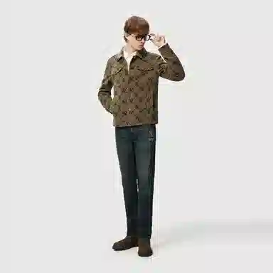 C'N'C Logo Print Collar Jacket Brown Floral