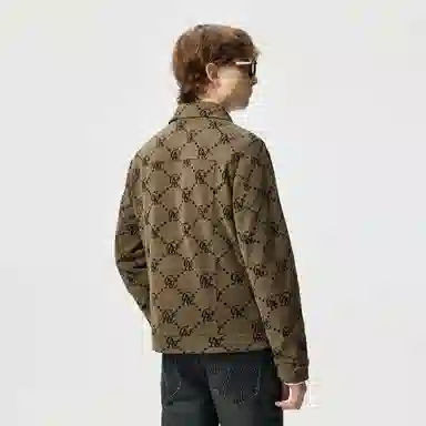 C'N'C Logo Print Collar Jacket Brown Floral