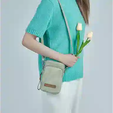 莱夫 百搭轻便精致 织物 女款 手机包 海风绿