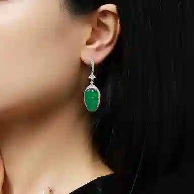 七度 芙蓉翠金枝玉叶 家大业大耳饰 新中式 复古国风耳饰品 耳环 女款 礼物