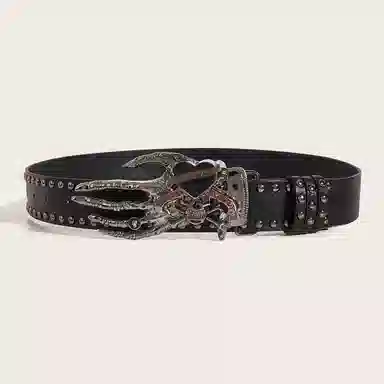 JKEM Y2K Skull Heart Belt