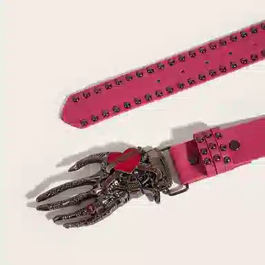 JKEM Y2K Skull Heart Belt