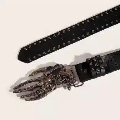 JKEM Y2K Skull Heart Belt