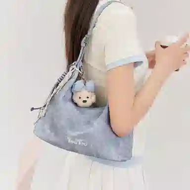 TOUTOU Crayon Dog Shoulder Bag Cream White