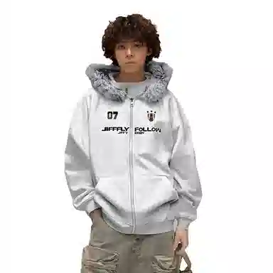 Jifffly Basic Logo Zip Hoodie