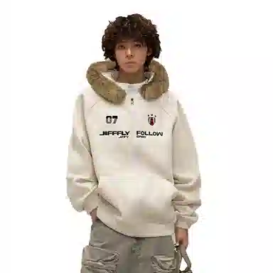 Jifffly Basic Logo Zip Hoodie