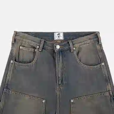 IDLT Loose A-Line 11.8oz Washed Denim Jeans