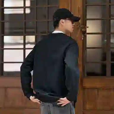 捷帕 韩系潮流纯色简约字母印花圆领套头长袖上衣美式高街宽松百搭保暖舒适学生日常休闲运动卫衣 男女同款