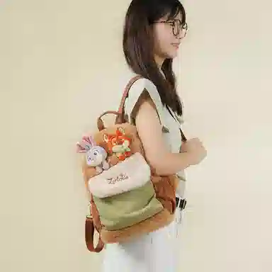POTDEMIEL Zootopia Judy Nick Plush Backpack