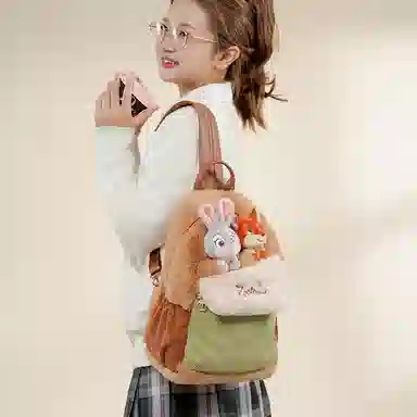 POTDEMIEL Zootopia Judy Nick Plush Backpack