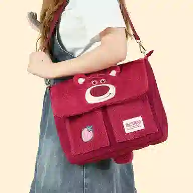 POTDEMIEL Disney Strawberry Bear Shoulder Bag