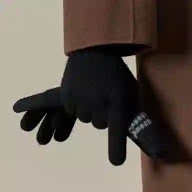 玖慕 冬天户外骑行开车加厚保暖防寒针织送礼 绵羊毛 绒线手套 男款