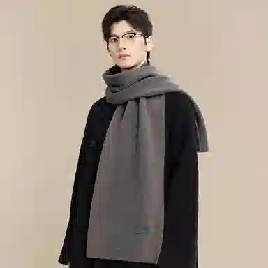 玖慕 保暖山羊绒舒适 礼盒装 绒线围巾 男款