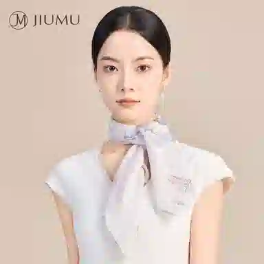 玖慕 国风方巾丝绸披肩真丝 桑蚕丝 丝巾 女款