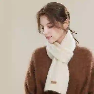 玖慕 加厚保暖 山羊绒 绒线围巾 女款