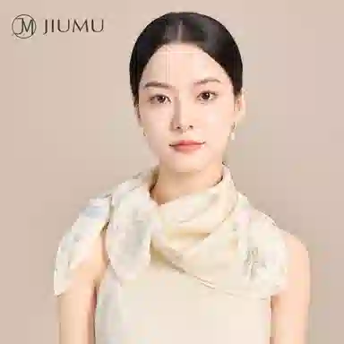 玖慕 国风方巾丝绸披肩真丝 桑蚕丝 丝巾 女款