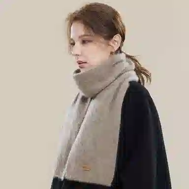 玖慕 加厚保暖 山羊绒 绒线围巾 女款