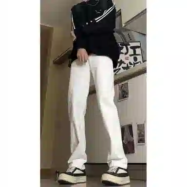 帝狼牛 美式复古高街风显高显瘦透气百搭长裤牛仔裤 男女同款