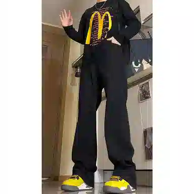 帝狼牛 美式复古高街风显高显瘦透气百搭长裤牛仔裤 男女同款